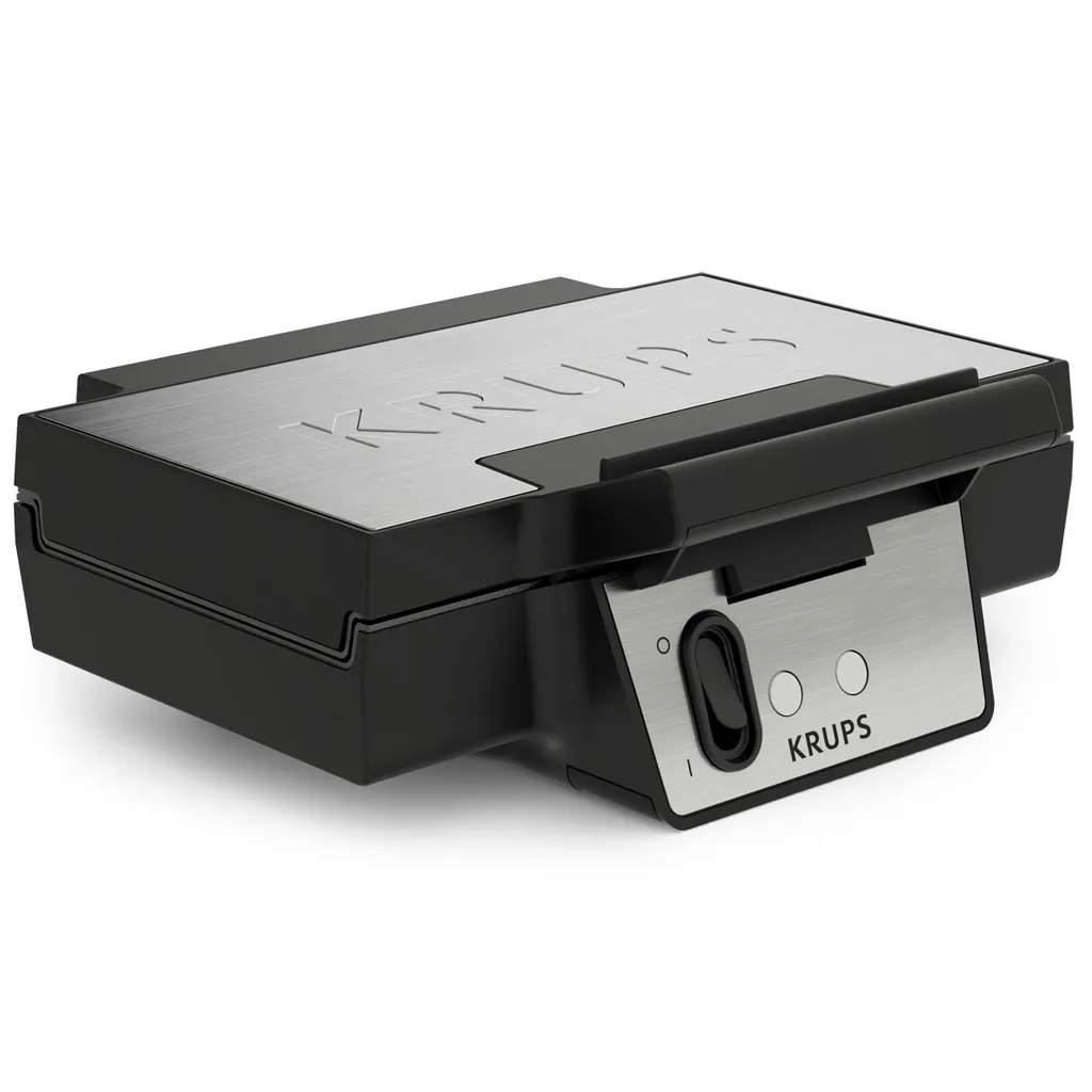 Gaufrier Électrique Krups FDK2 Noir pour Gaufres Belges Carrées Maison
