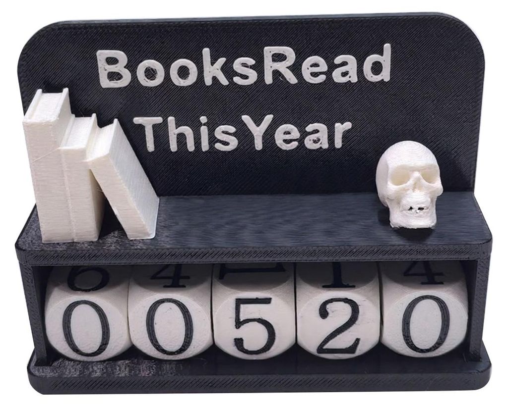 3D-Lese-Challenge-Zähler, Bücherregal-Deko, Geschenkidee für Bücherfreunde, Bibliothekare, Tischdeko, Bücherregal-Deko