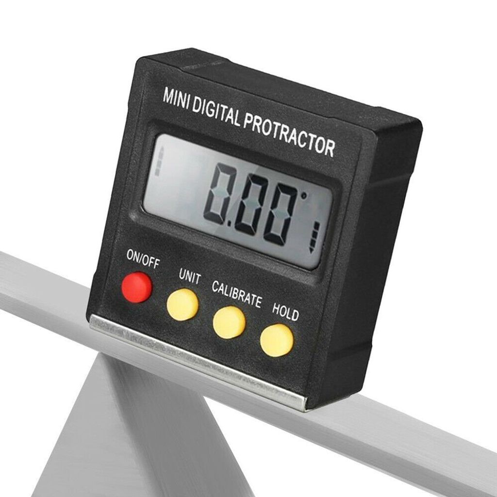 90° Digitales Messgerät LCD-Winkelmesser Magnetisch Neigungsmesser Wasserwaage 