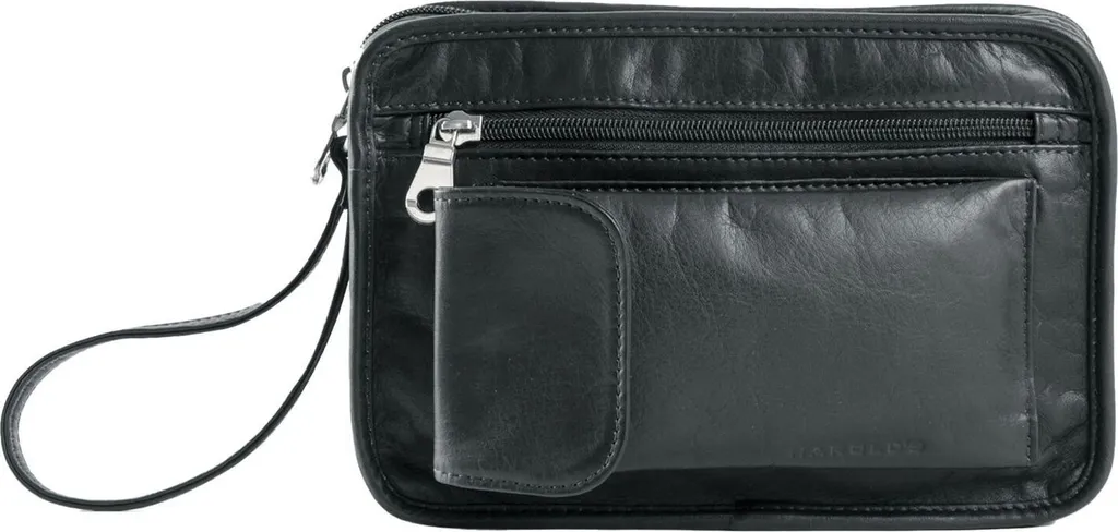 Sacoche homme en cuir noir Harold's Country pour ranger ses objets