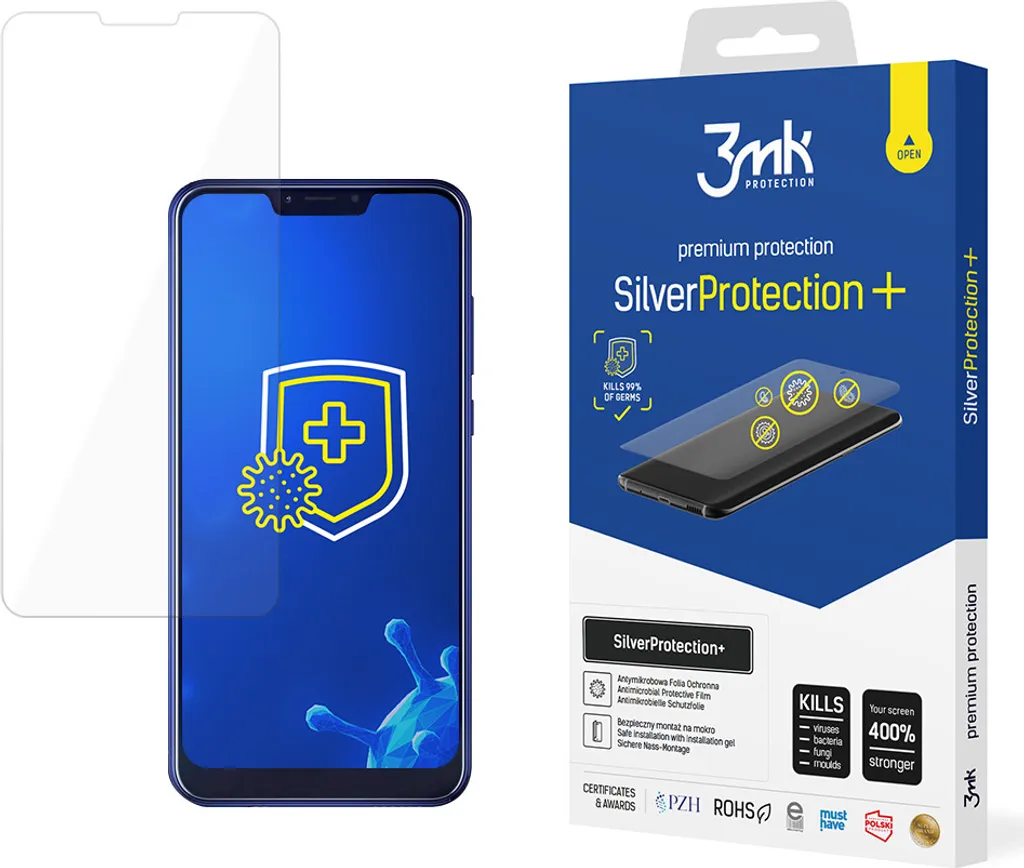 3Mk SilverProtection+ per Cubot C20 | Pellicola Vetro Ibrido 400% Stress Test