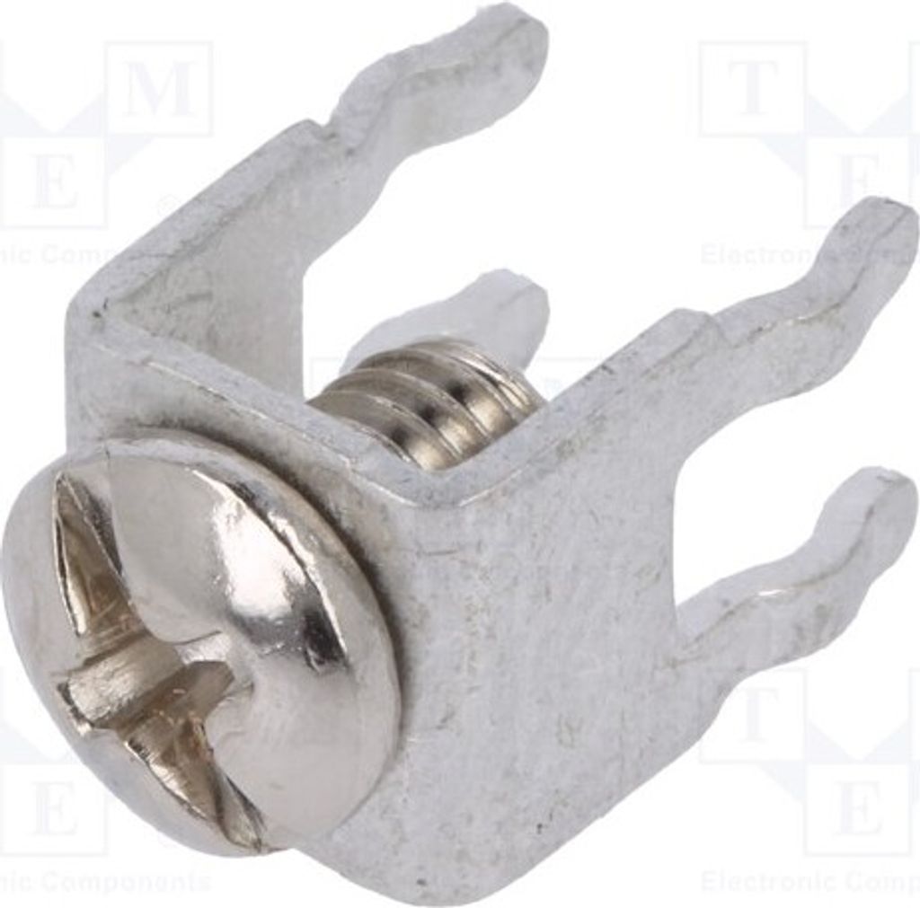 2x Verbinder: Schraubklemme verzinnt THT Messing Gewinde: M4 15A 7796 -Lötanschlü