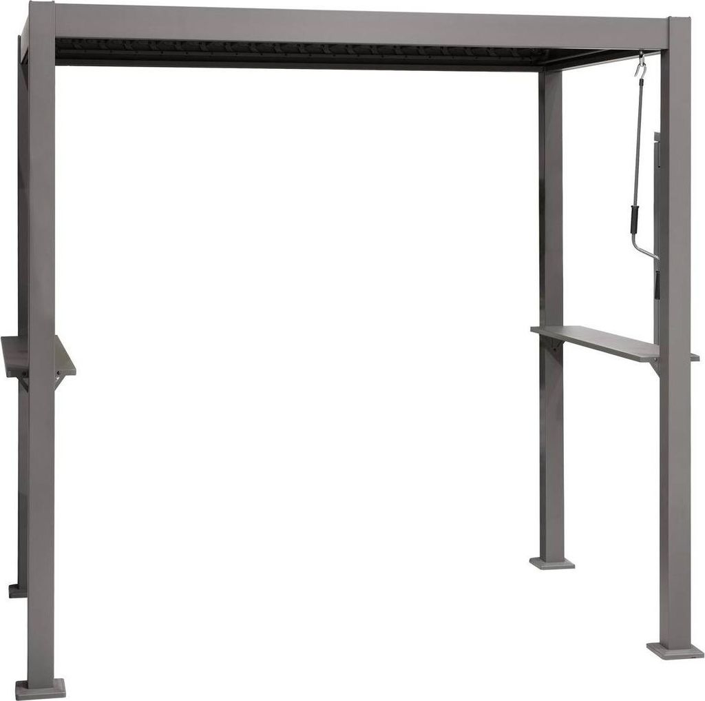 Grillhütte grily graphitgrau stahl und aluminium - Hespéride