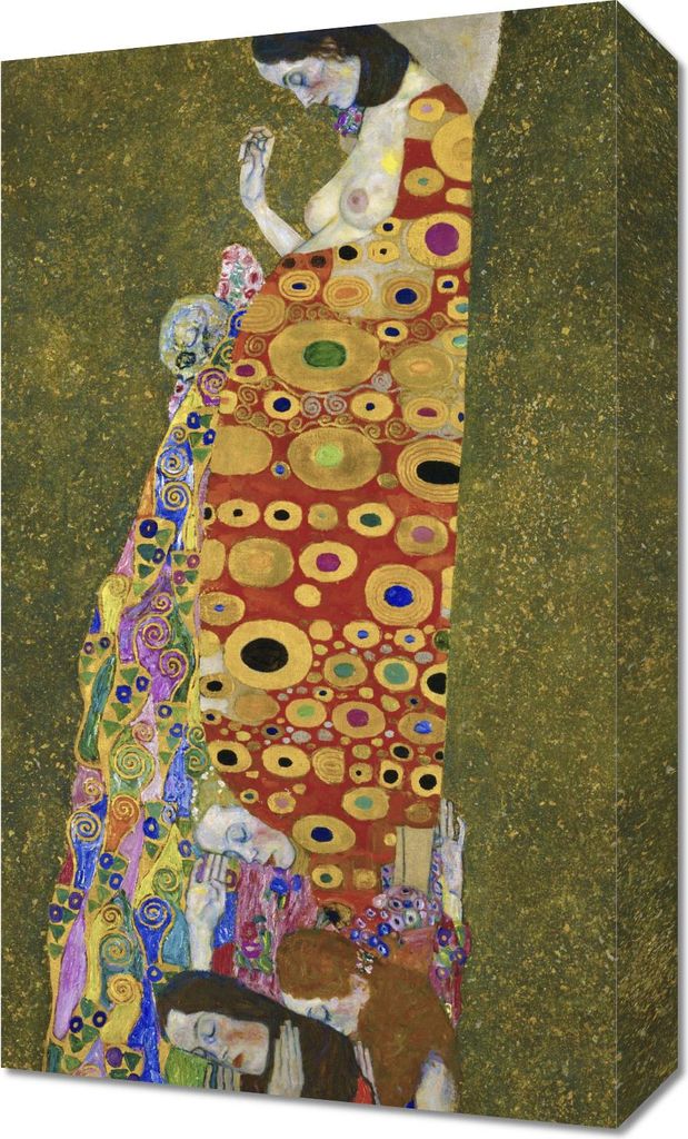 Bild 30x50cm Hoffnung II, Gustav Klimt Vintage für das Wohnzimmer