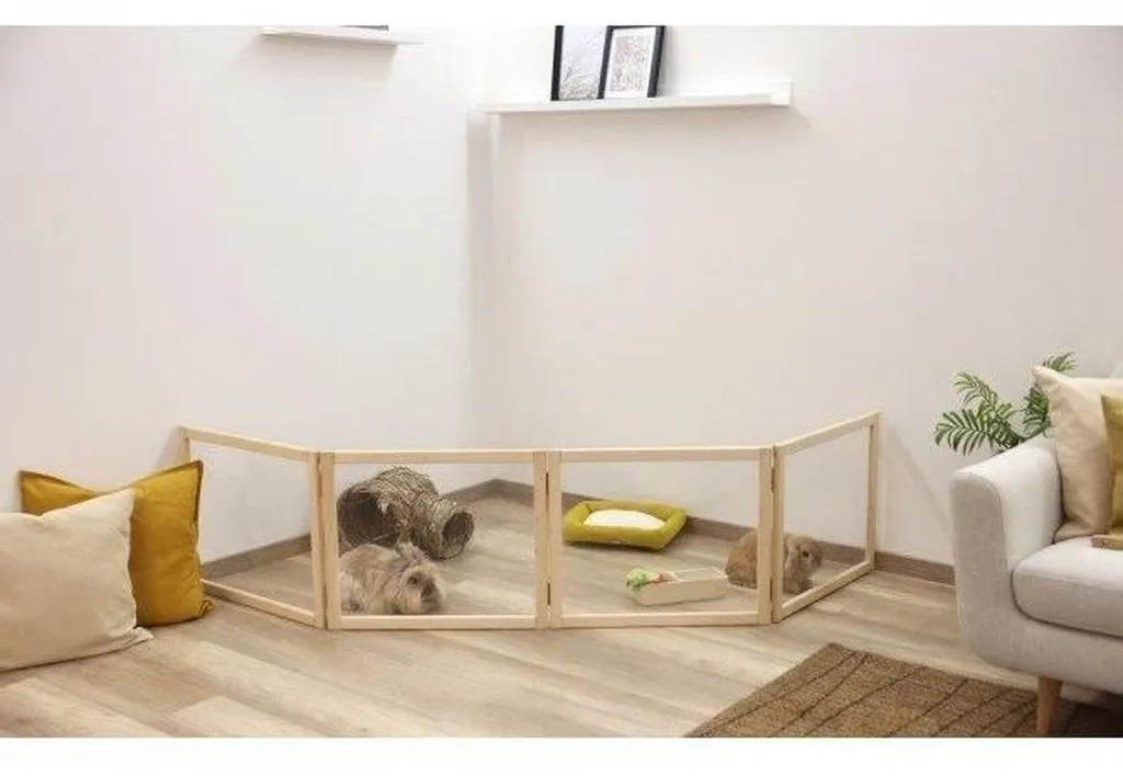 Panneau Plexiglas Kerbl Invisible pour Séparation Enclos Lapin 48cm - 3