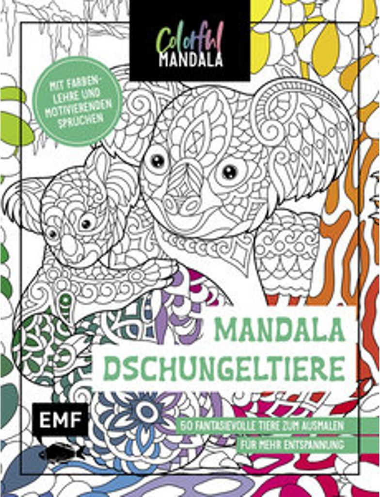 Colorful Mandala - Mandala - Dschungeltiere Immagine del prodotto 
