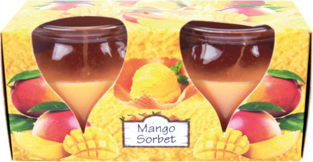 Bougie parfumée "Creation" - Pack de 2 bougies Mango Sorbet Image du produit 