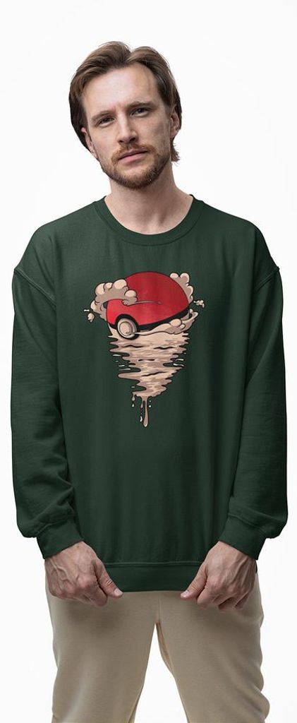 D&B Design Uni Pullover SWMO00041 Dragon Ball Waldgrün-Größe 3XL