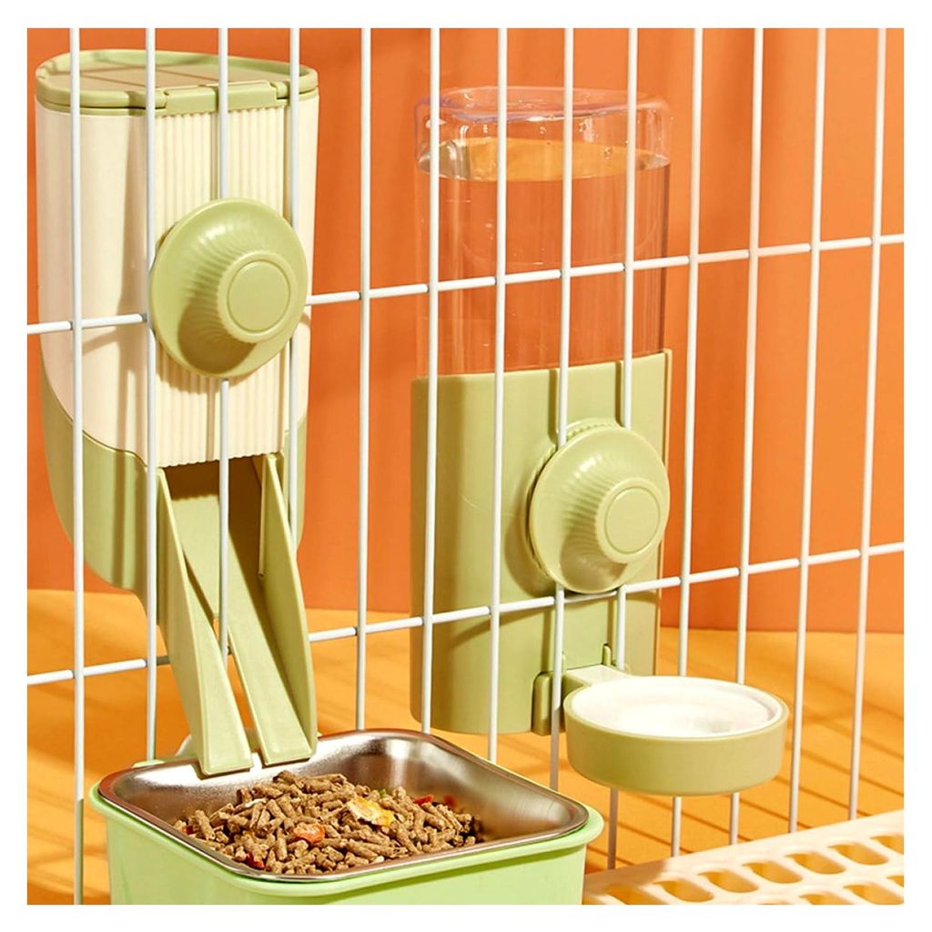Hängender automatischer Futterspender für Kaninchen aus bruchfestem PP, nachfüllbar für Hamster, Igel und Kleintiere, verschleißfest und leich...