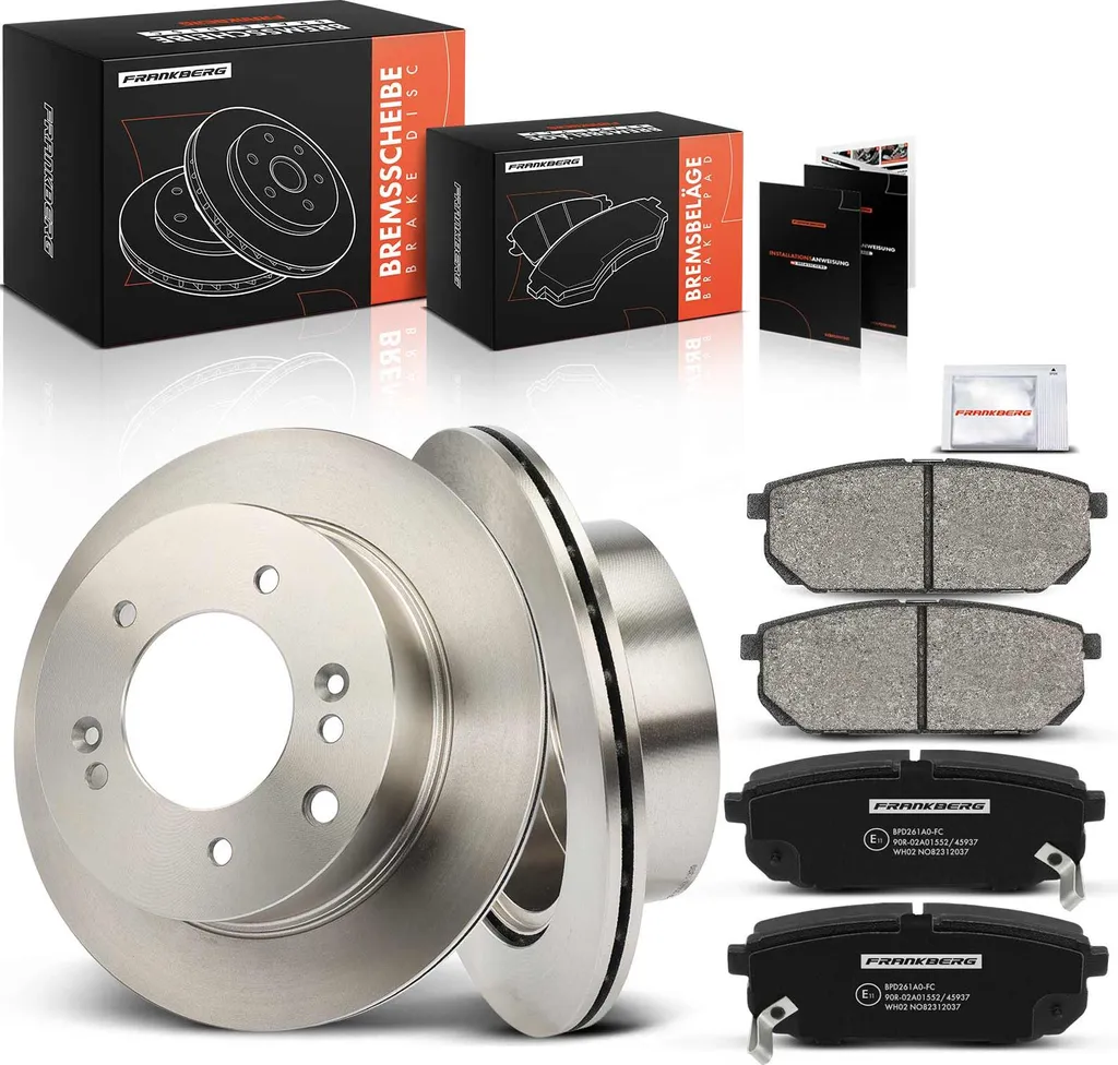 Kit freinage arrière pour KIA Sorento I : 2 disques et 4 plaquettes JC