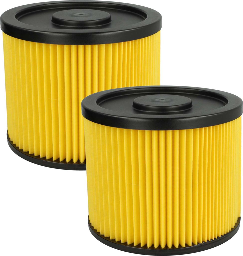 vhbw 2x Faltenfilter kompatibel mit Einhell TCVC 1930 SA, TC-VC 1930 S, TC-VC 1930-190 A, TC-VC 1930 A Staubsauger - Patronenfilter Gelb