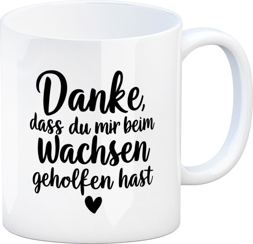 Dankeschön Kaffeebecher mit Herz und Spruch