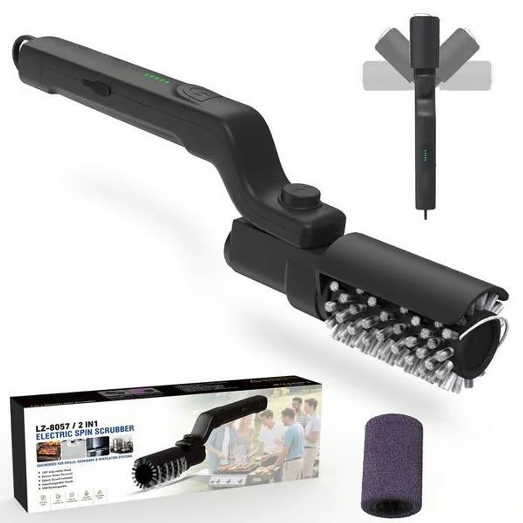 Brosse à barbecue électrique rotative à angle réglable, Image du produit 