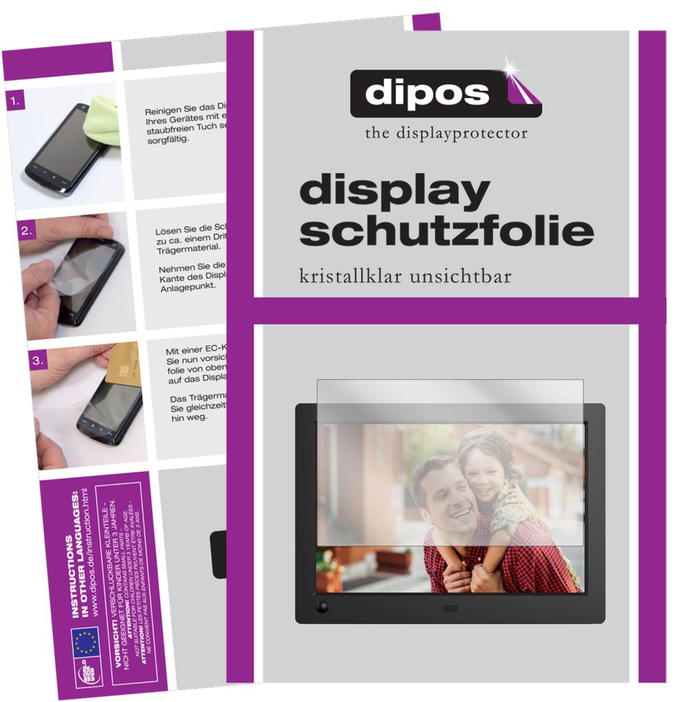 6x Schutzfolie für NIX Advance 8 Zoll Widescreen Digitaler Bilderrahmen klar
