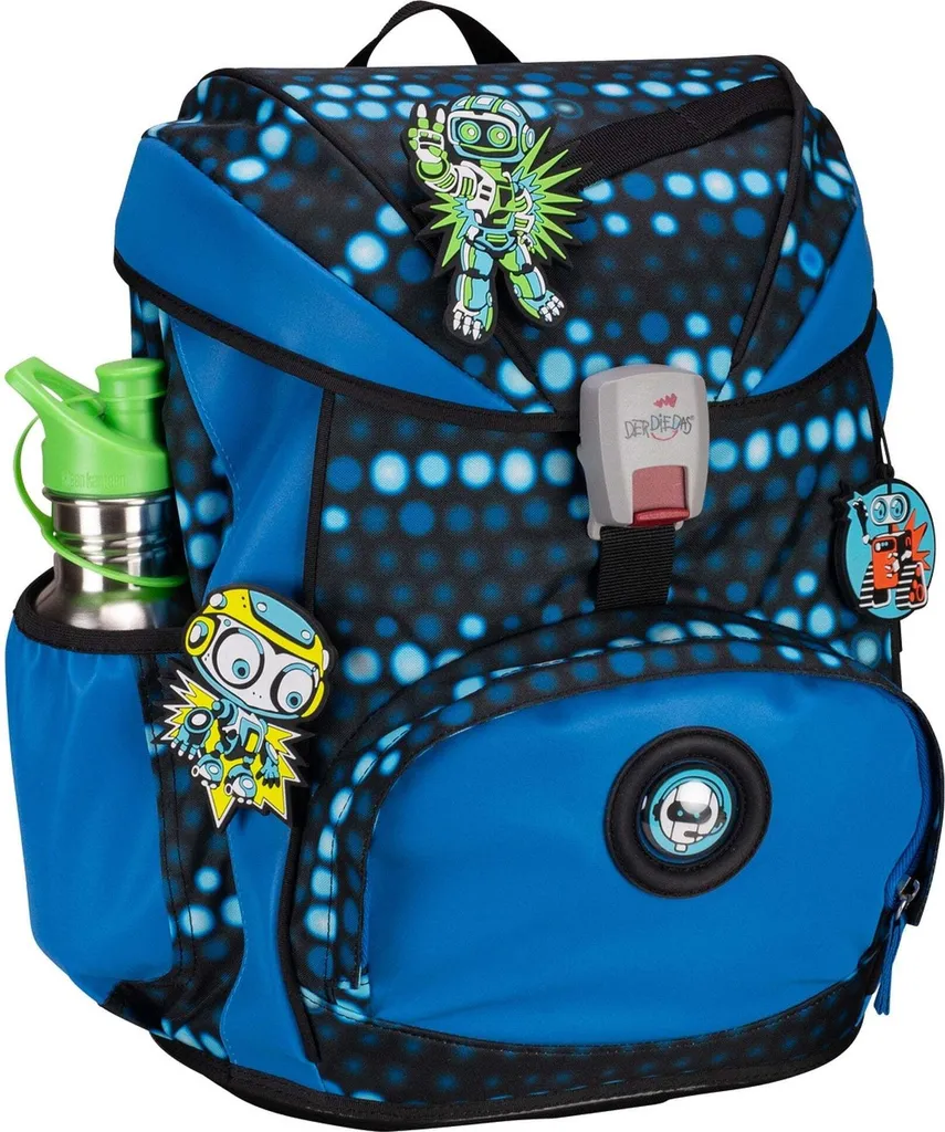 Sac à Dos Ergonomique Superflash Blue Robot avec Réflecteurs 5 pcs - 10