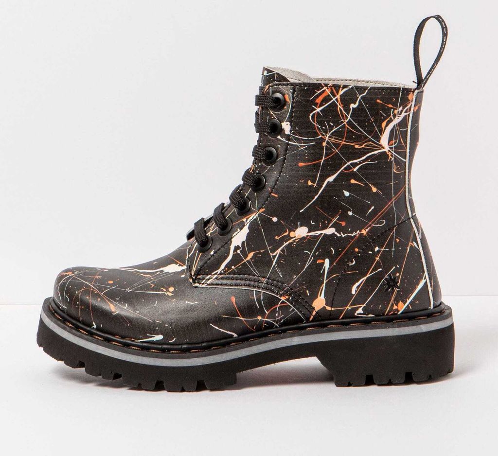 Art Schnürstiefel Uni 1166P FANTASY PAINTED / MARINA Gemustert