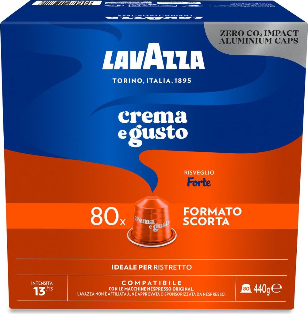 A box of Lavazza coffee capsules.