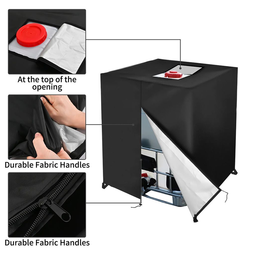 1000L IBC Container Abdeckung Wassertank Folie gegen Produktbild 3
