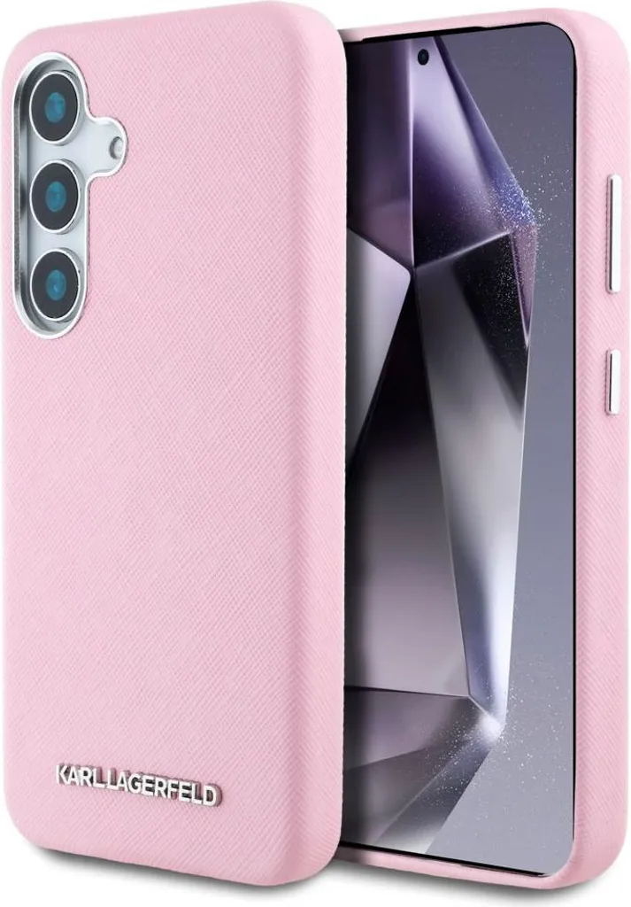 Custodia Karl Lagerfeld Saffiano Samsung S25 Rosa Magsafe | Originale