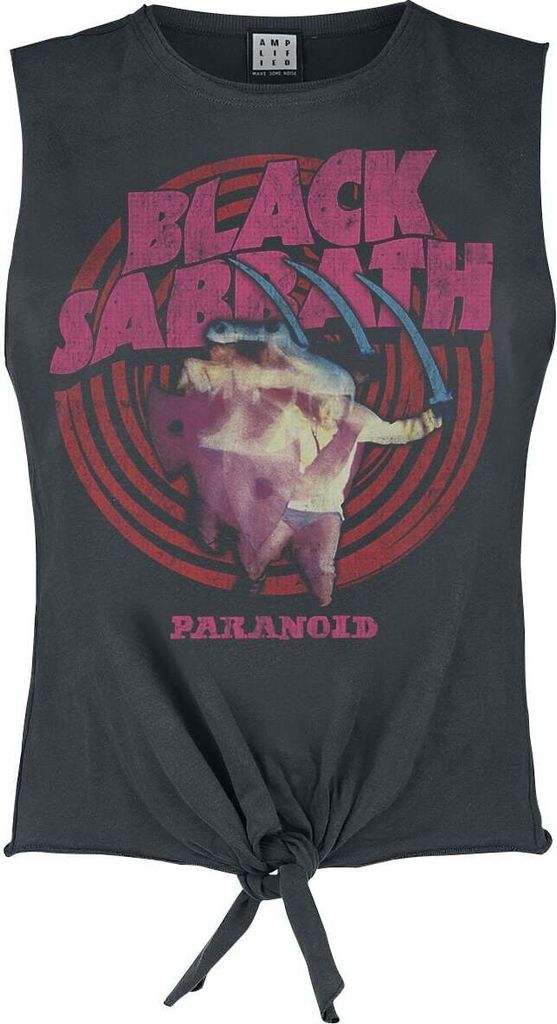 Black Sabbath Top Damen Amplified Collection - Paranoid charcoal M