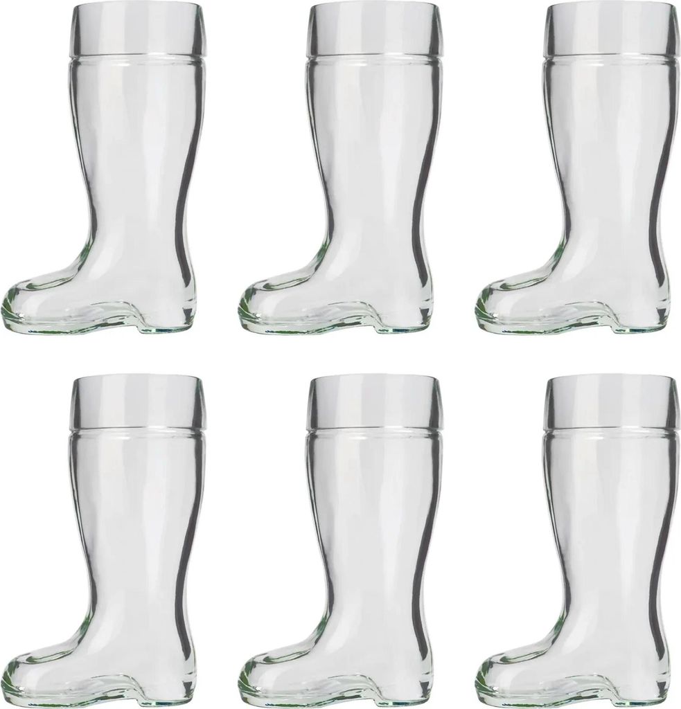 Biergläser, Bierstiefel 6er Set - 1 Liter Produktbild 