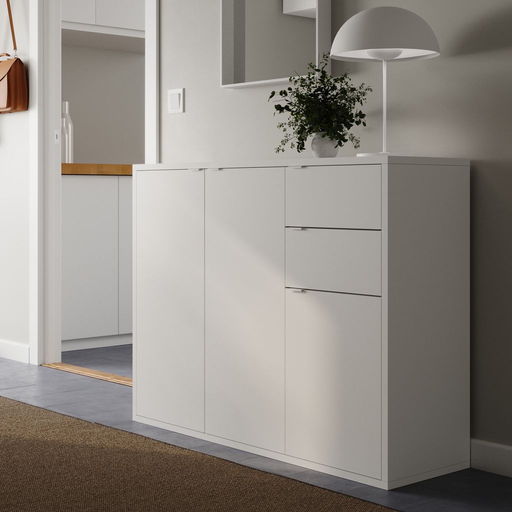 Kommode mit 2 Schubladen und 3 Türen Malm Flur Schlafzimmer Produktbild 