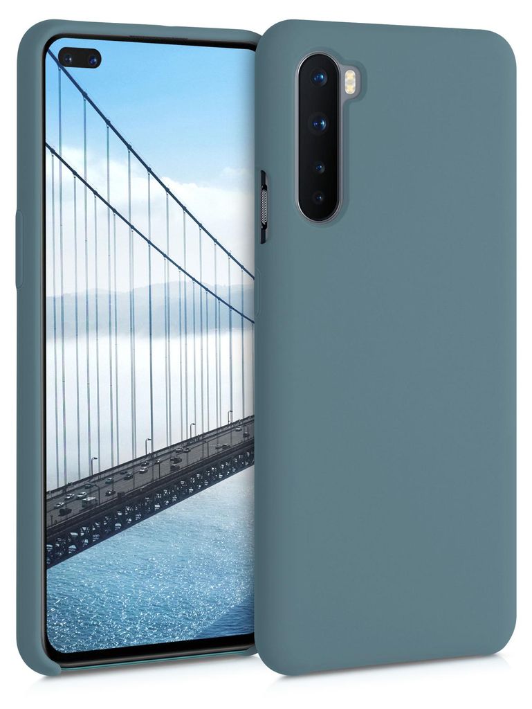 kwmobile Handyhülle für OnePlus Nord Hülle - Case Silikon - Kabelloses Laden - Schutzhülle Cover in Arctic Night
