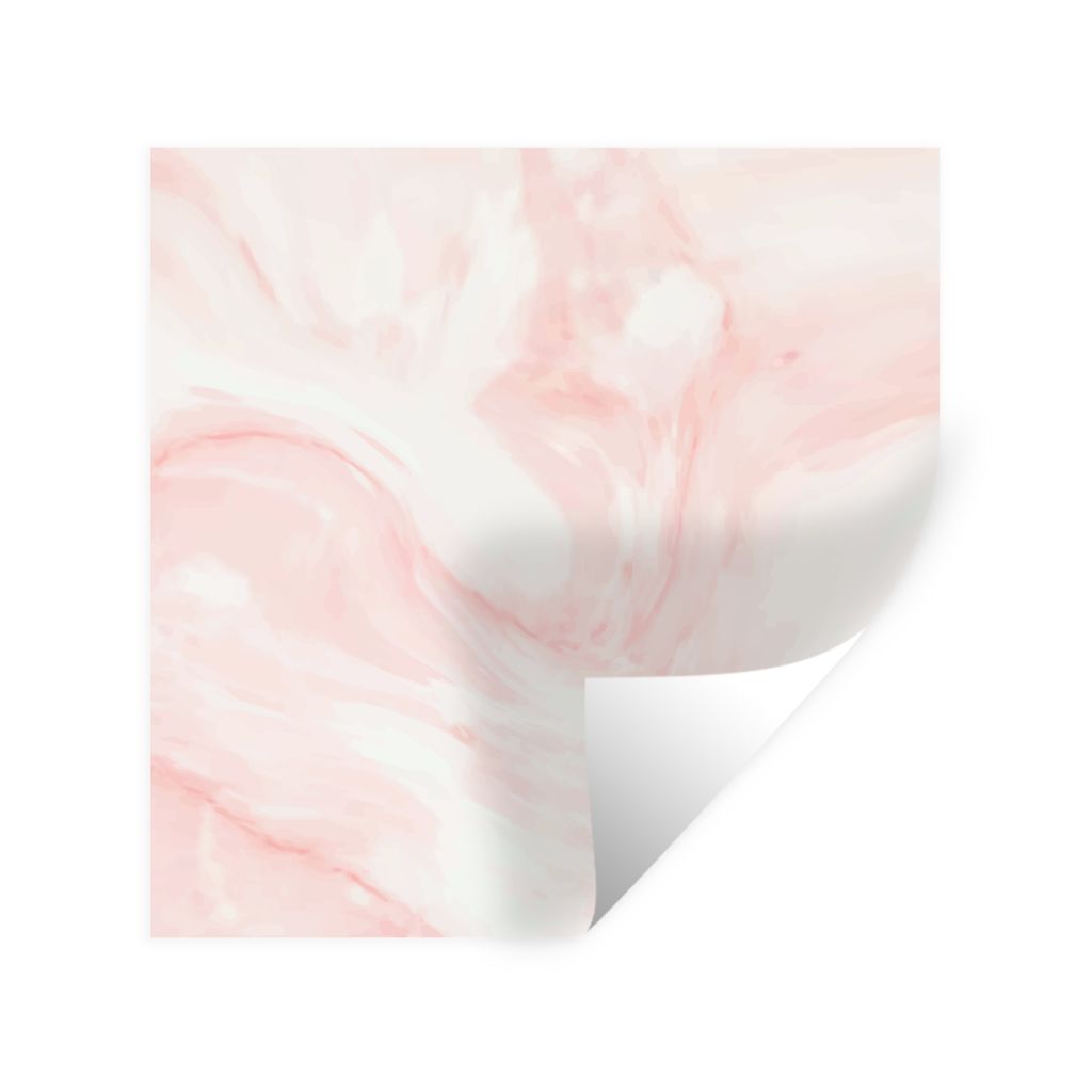 MuchoWow Wandtattoo Wandsticker Wandaufkleber Marmor - Weiß - Rosa - Pastell 50x50 cm Selbstklebend und Repositionierbar - Selbstklebend - Fotot...