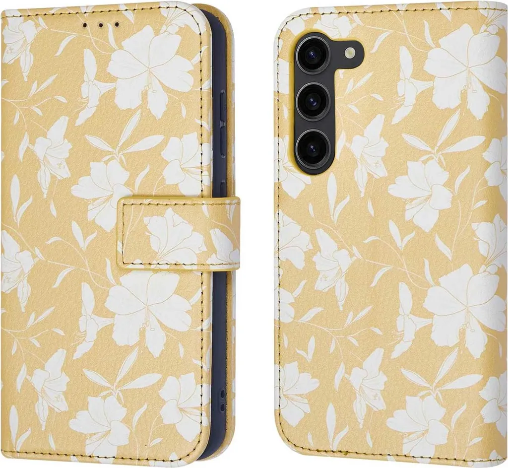 Protezione Totale Samsung S23 imoshion Yellow Flowers - Cover a Libro