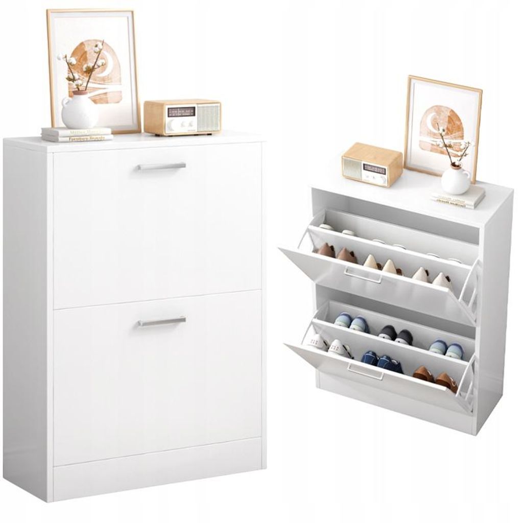 Scarpiera bianca, scarpiera, cassettiera, armadio, Immagine del prodotto 