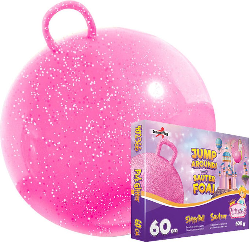 Balle sauteur rose à paillettes 60 cm Image du produit 