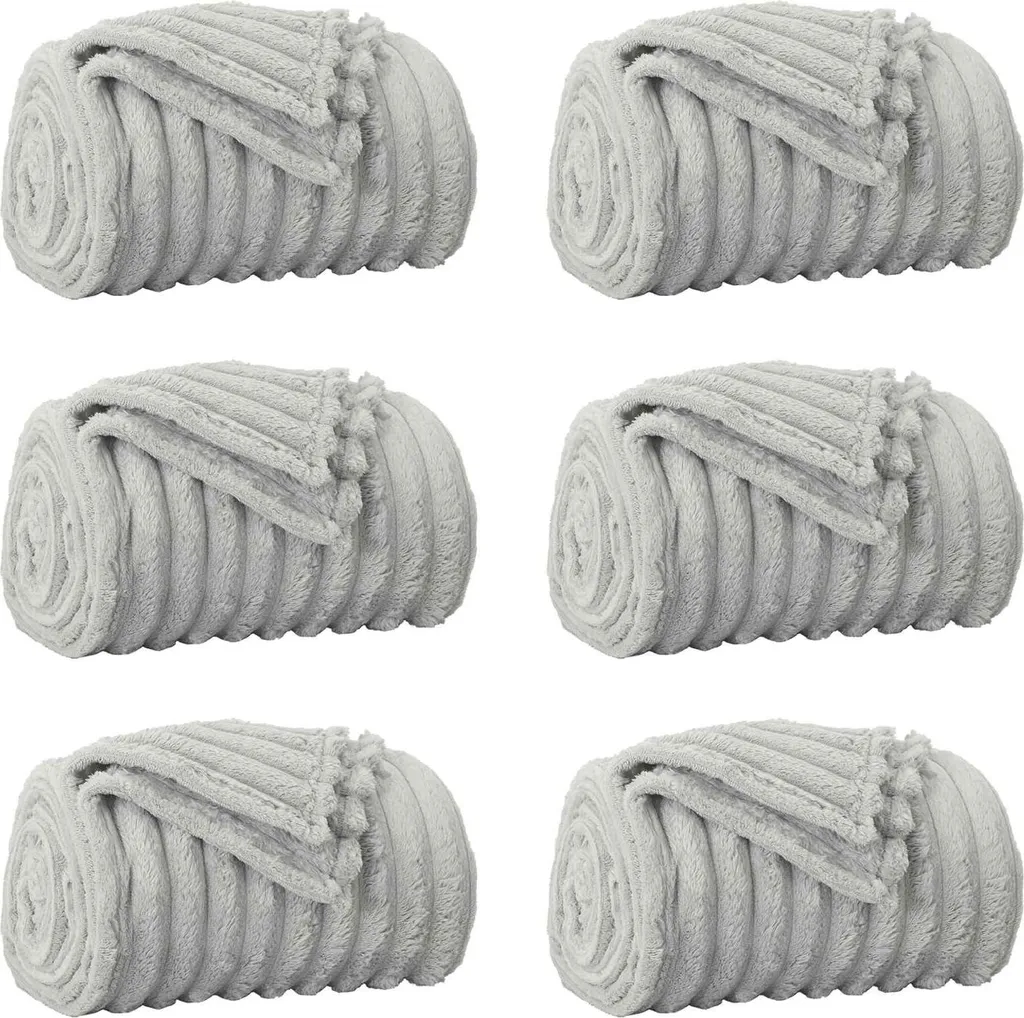 Affare vidaXL! 6 Coperte Giganti Pile Grigio 240x220 | Caldo Low Cost