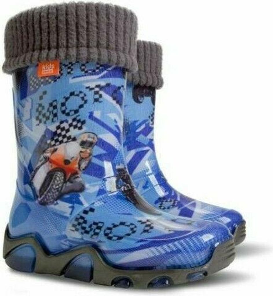 DEMAR Kinder STORMER LUX Jungen Mädchen Thermostiefel Gummistiefel gefüttert Größe: 30/31, Herstellerfarbe: Motorbike