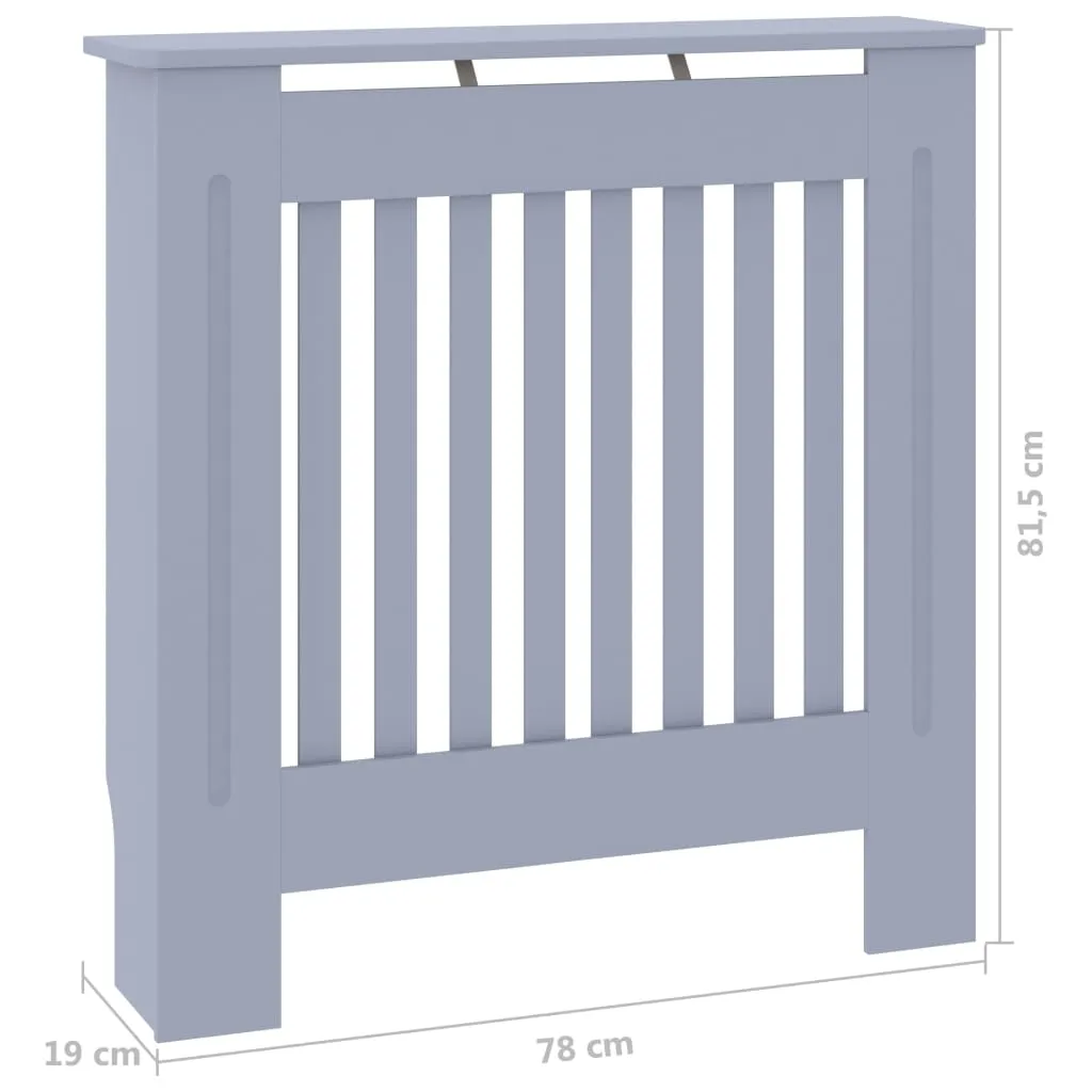 Meuble Cache-radiateur Gris 78 cm en MDF - Cache Radiateur Moderne - 8