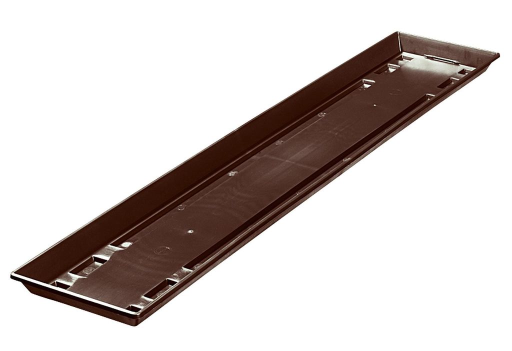 Geli 804 080 08 Standard Blumenkasten-Untersetzer 80 cm, dunkelbraun