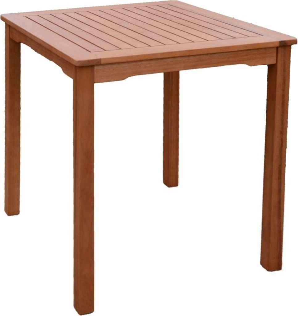 GartentischTerrassentisch Eukalyptus Beistelltisch Holztisch Tisch 70x70cm