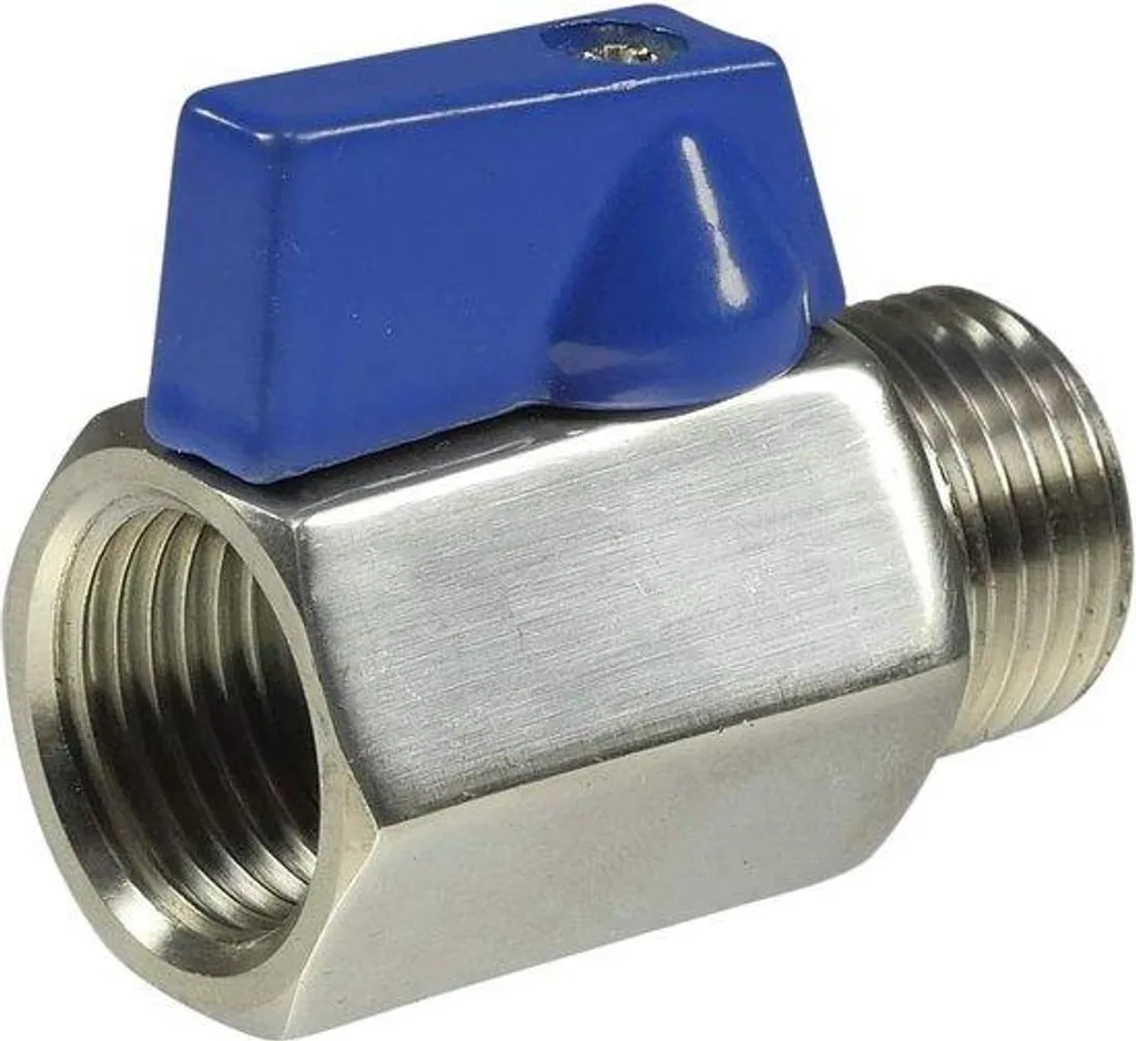 Petit robinet à bille 3/8 pouce en inox V4A pour installation de chauffage