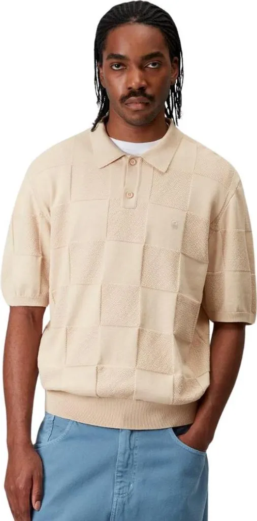Carhartt WIP Polo à Carreaux S/S Fleur De Sel Taille L pour Homme