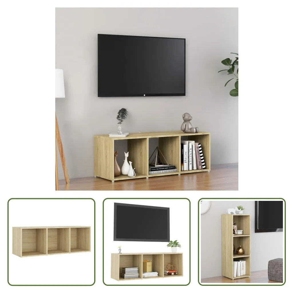 Mobile TV Rovere Sonoma 107 cm | Supporto TV in Legno per Soggiorno