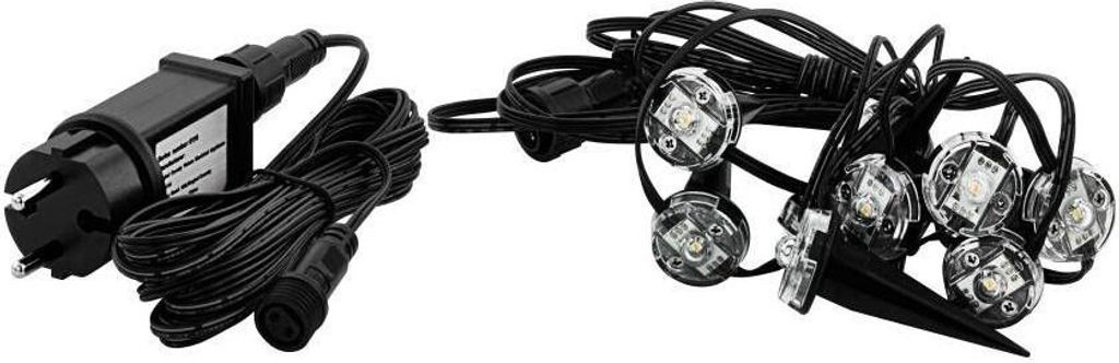 Eglo 98184 9-er Set SPINETOLI LED Außen-Stehleuchte 9x0,4W 10000x30mm Transparent Warmweiss IP65