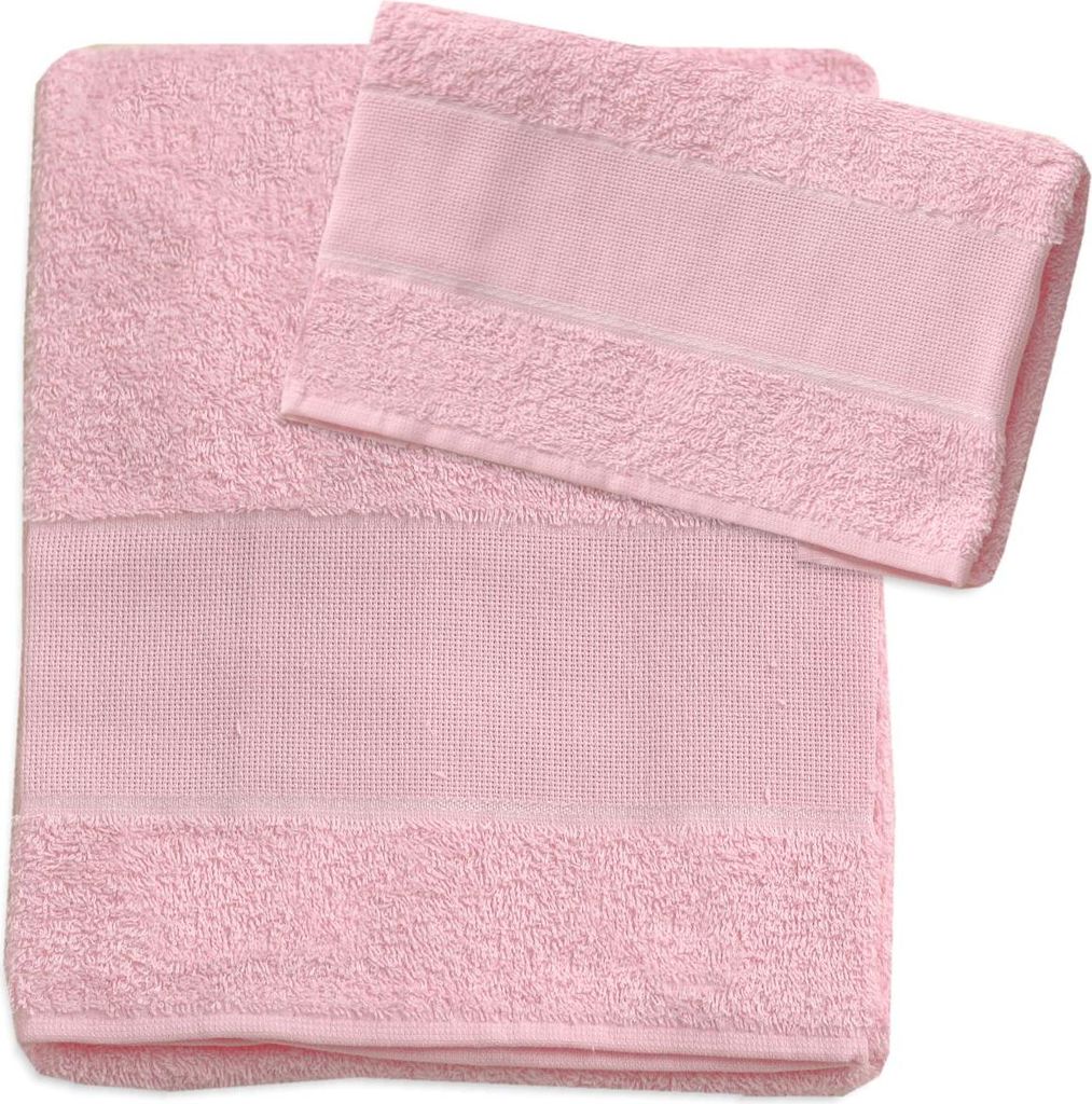Marke - Kreuzstich-Stickhandtuch-Set mit Aida-Stoff, bestehend aus Badetuch 60x100 cm und Gästehandtuch 40x55 cm, 100% weiche und saugfähige Baum...