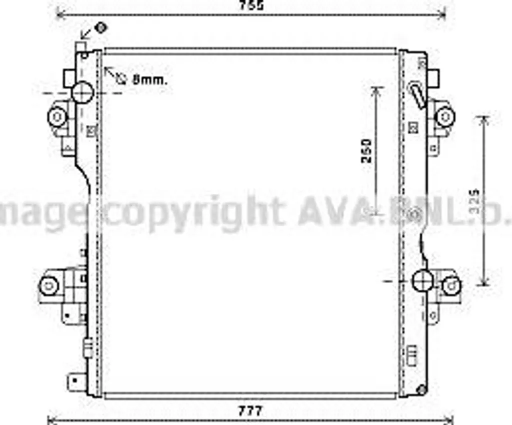 Radiateur de Refroidissement Land Cruiser - Équivalent OE 16400-30300 AVA
