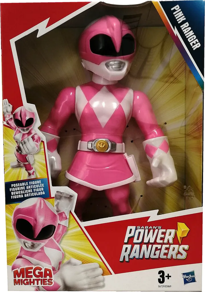 Jouet Power Rangers Pink Ranger Mega Mighties de 25cm avec Articulations