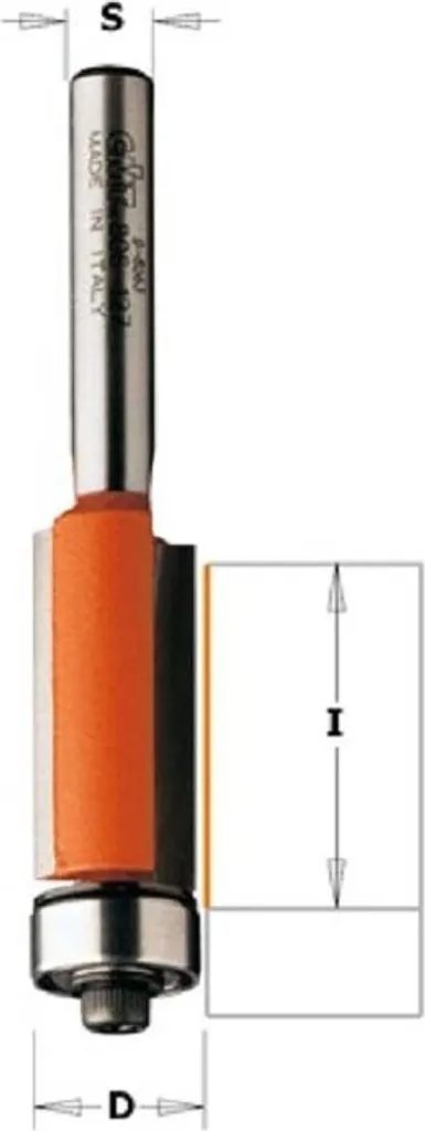 Fraise CMT anti-traces pour affleurage propre de chants bois 25.4mm