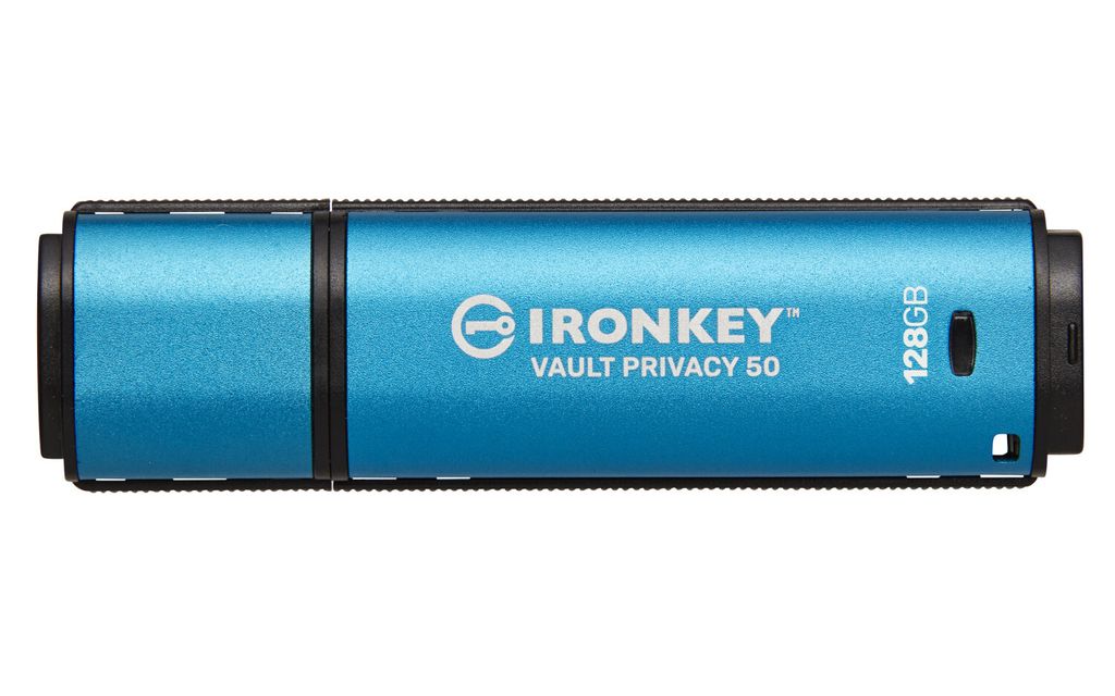 Kingston IronKey 128GB Vault Privacy 50 AES-256 verschlüsselter, FIPS 197, 128 GB, USB Typ-A, 3.2 Ge