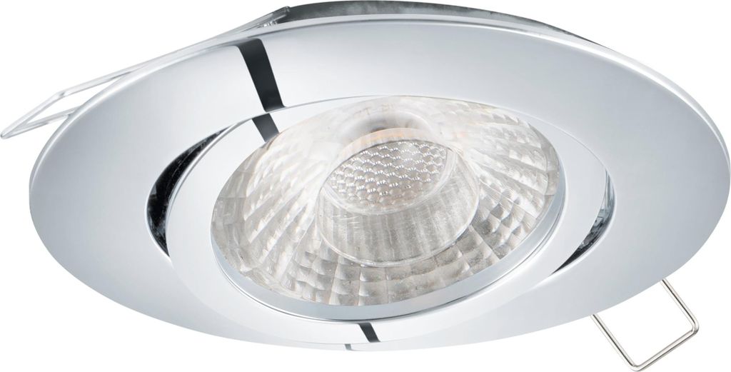 EGLO Einbaustrahler Tedo 1, Deckenspot, Aluguss in chrom, GU10 Fassung