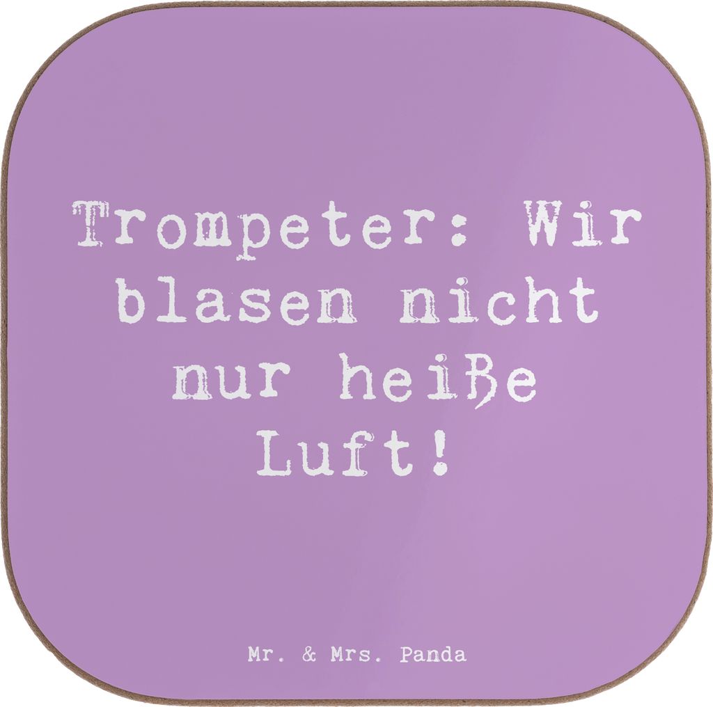 Mr. & Mrs. Panda Untersetzer Kaffee Spruch Trompete Kunst - Produktbild 