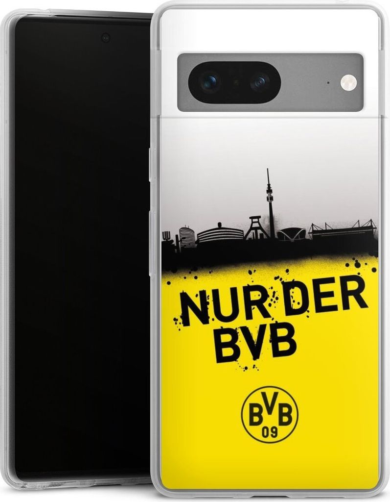 DeinDesign Slim Hülle für Google Pixel 7 Silikon Case Ultra Dünn Handyhülle BVB Borussia Dortmund Statement