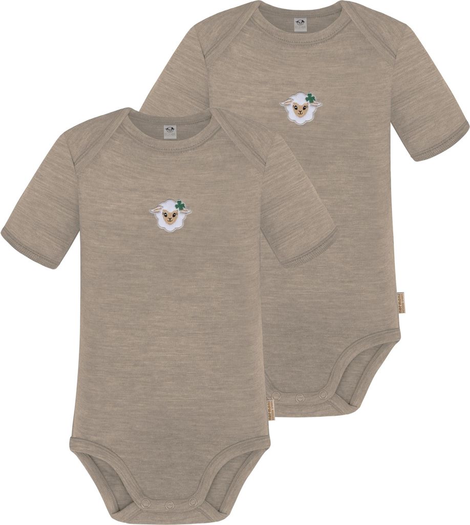 normani 2er Set Baby Merino Body Kurzarm Produktbild 