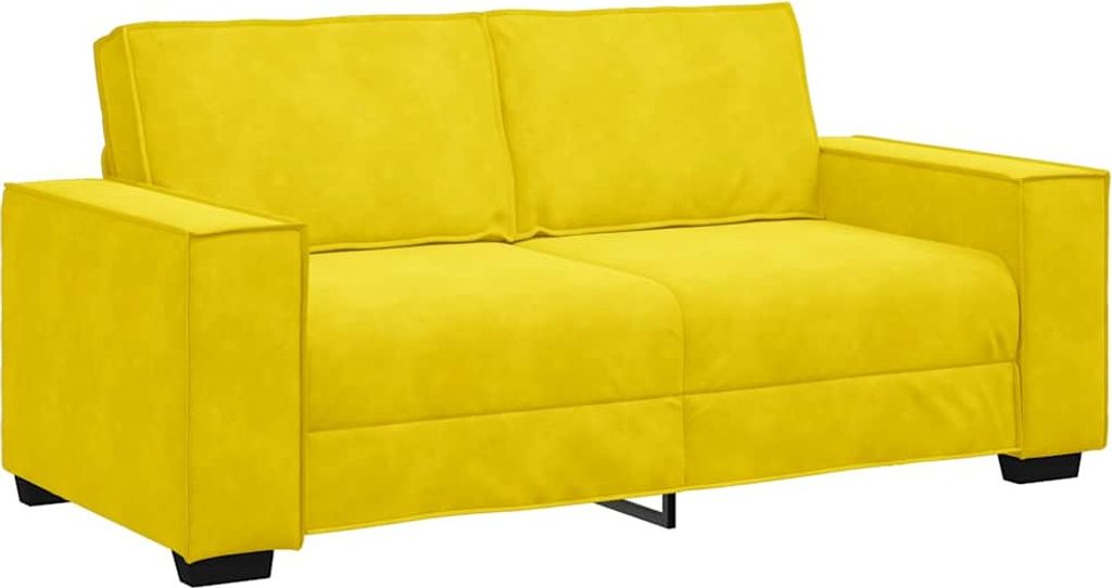2-Sitzer-Sofa Gelb 180x78x84 cm Samt